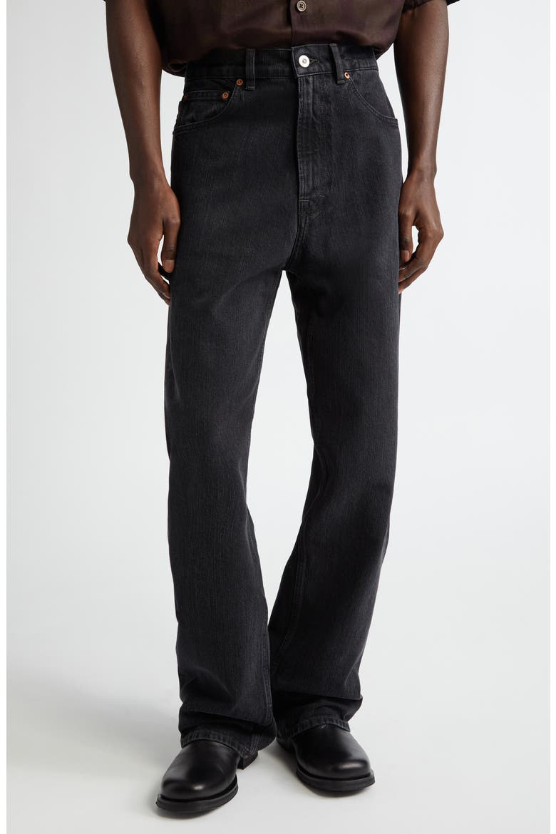 Third Cut Wide Leg Jeans, Main, color, REAL BLACK CHAIN TWILL