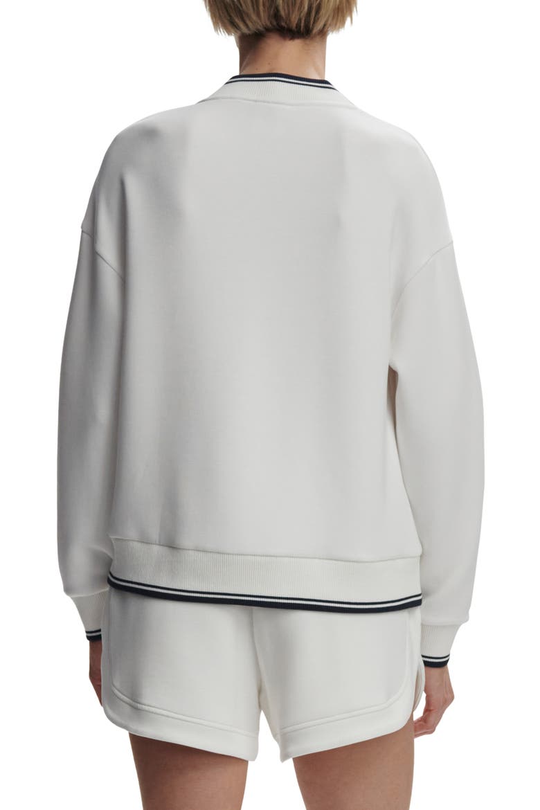 Iona V-Neck Sweatshirt, Alternate, color, WHITE/ NAVY