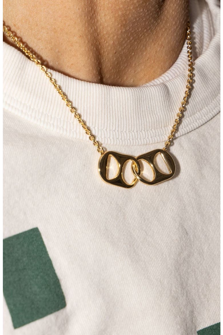 Soda Tab Necklace, Alternate, color, Gold