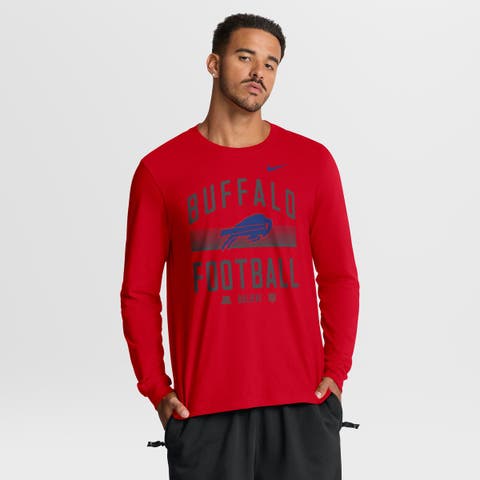 Men's Nike Red Buffalo Bills Always Prepared Essential Cotton Long Sleeve T-Shirt