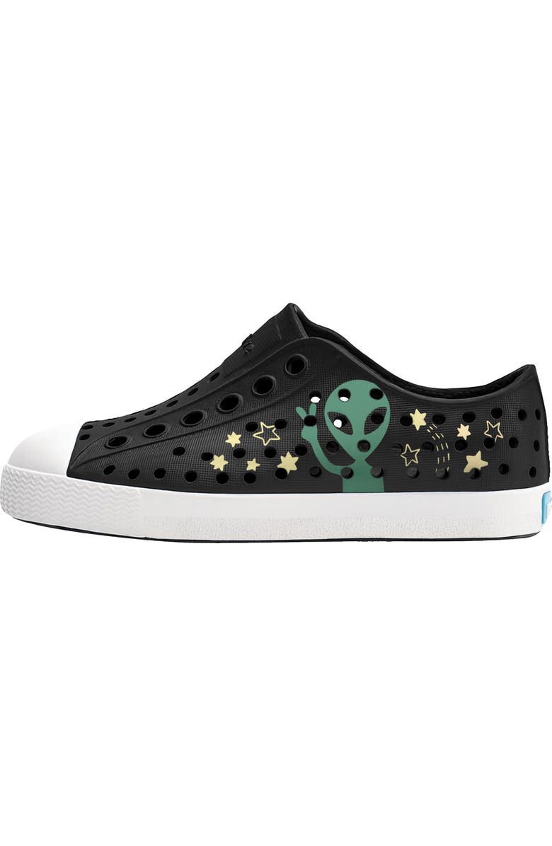 Native Shoes Jefferson Colorblock Sugarlite Slip-On Sneaker, Alternate, color, Jiffy Black/ Shellwhite