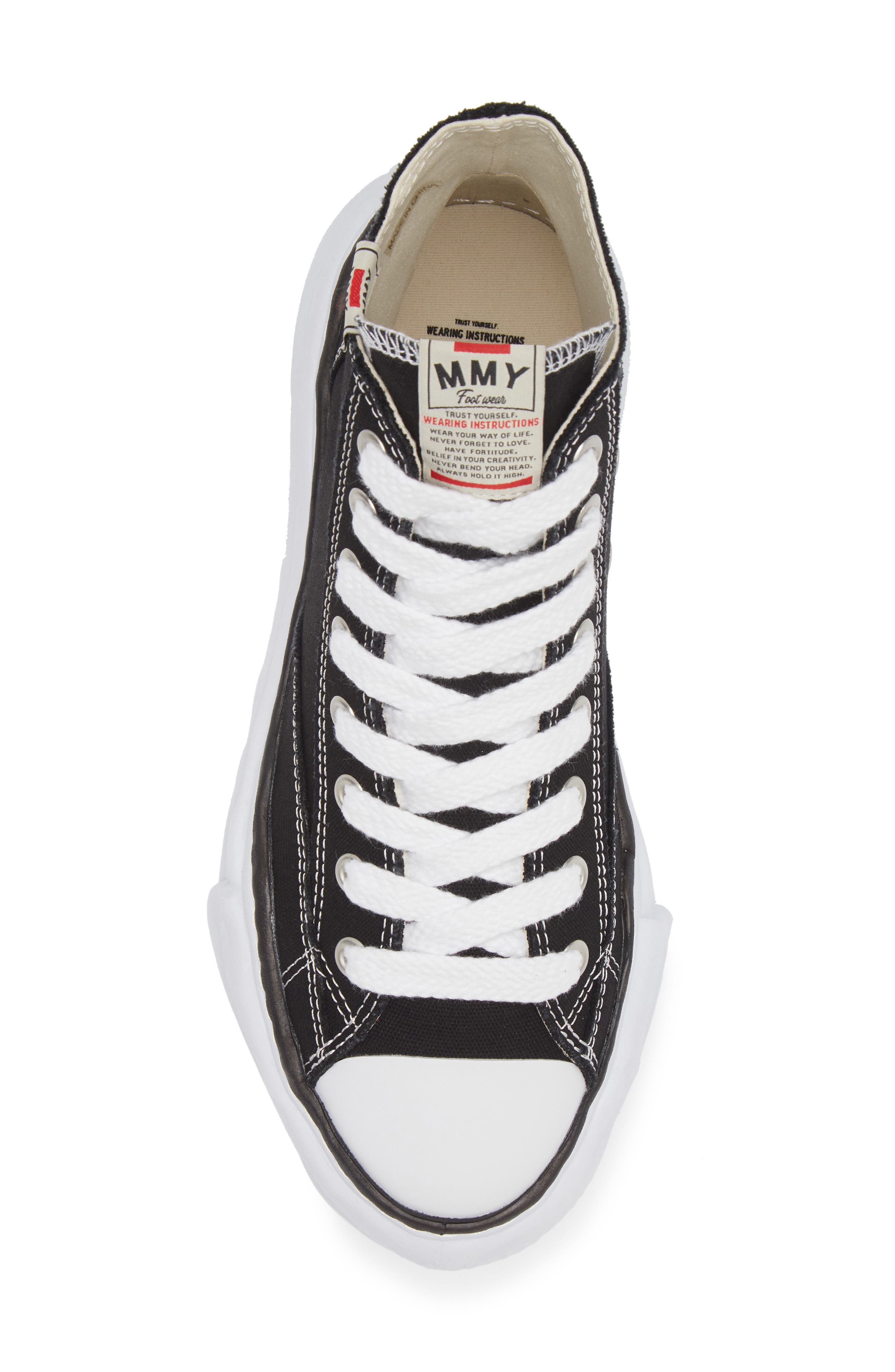 Maison MIHARA YASUHIRO Peterson High Top Sneaker, Alternate, color, Black