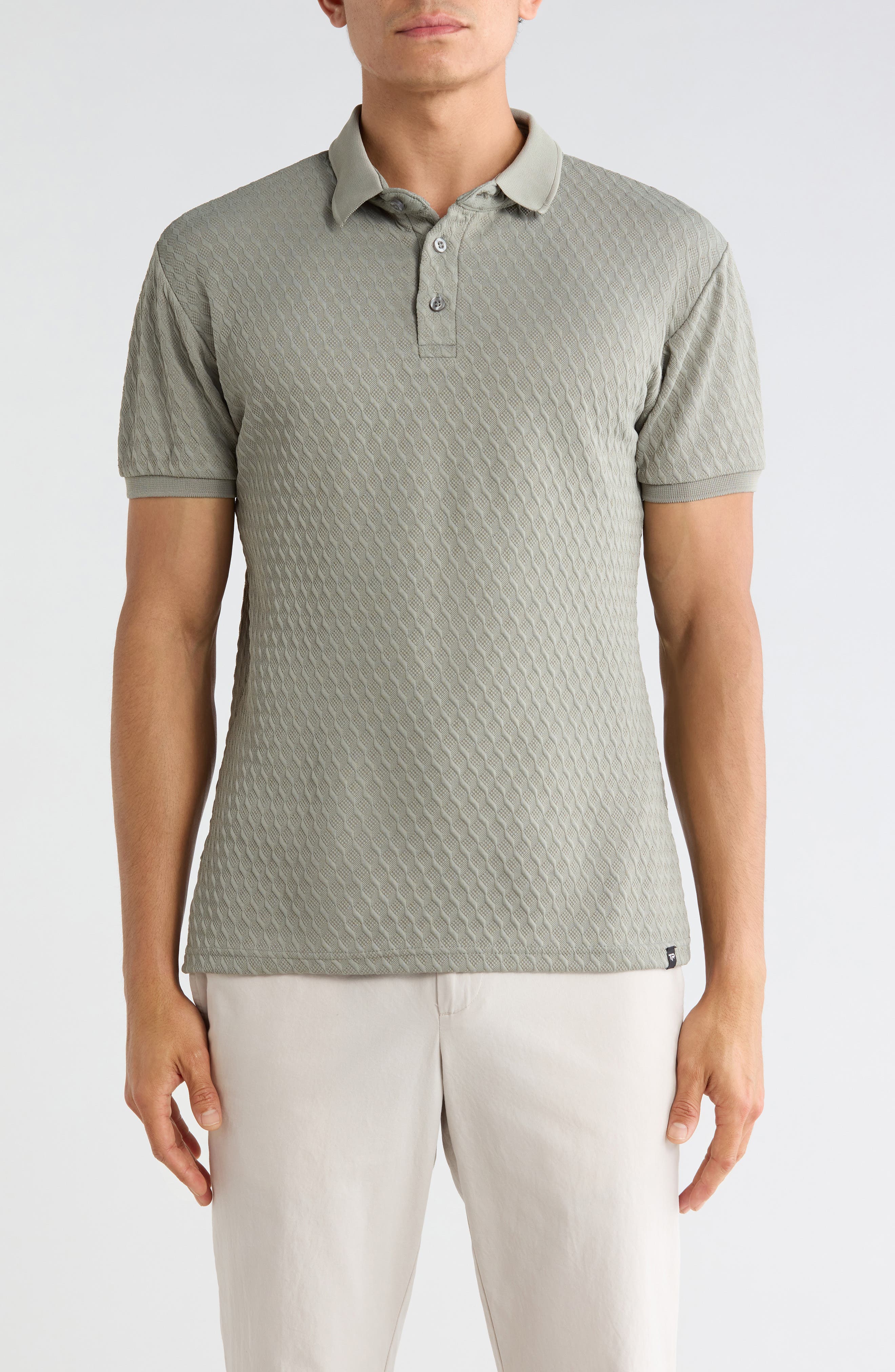 Modern Fit Textured Polo