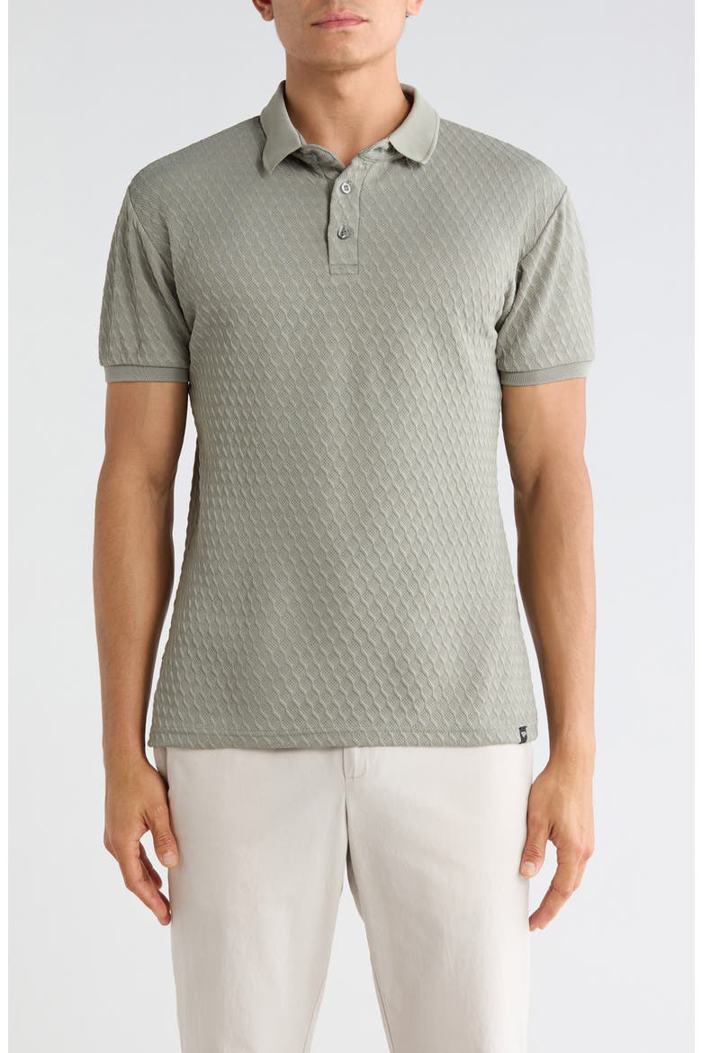 Modern Fit Textured Polo, Main, color, SAGE