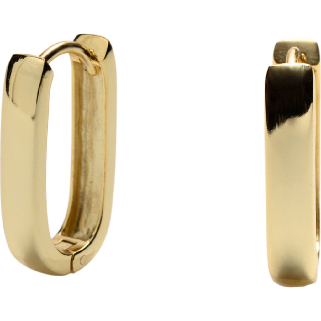 Argento Vivo Sterling Silver Wide Oblong Hoop Earrings