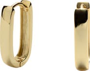 Argento Vivo Sterling Silver Wide Oblong Hoop Earrings