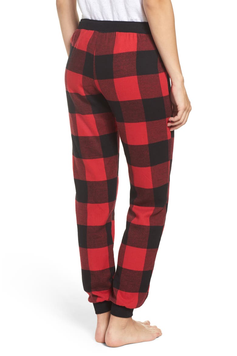 Flannel Lounge Pants, Alternate, color, RED PEPPER BEST BUFFALO