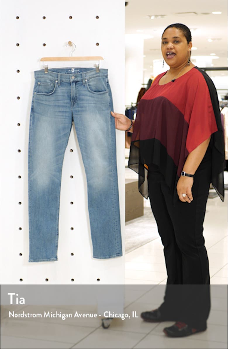 <sup>®</sup> Luxe Performance Slim Straight Leg Jeans, sales video thumbnail
