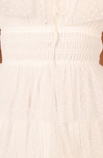 Belle Swiss Dot Tulle Tiered Maxi Dress