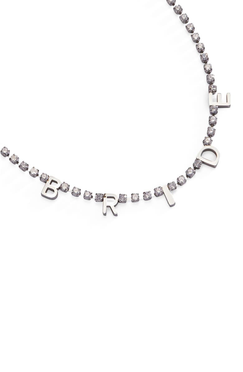 Alex and Ani Bride Tennis Chain Necklace, Alternate, color, Silver