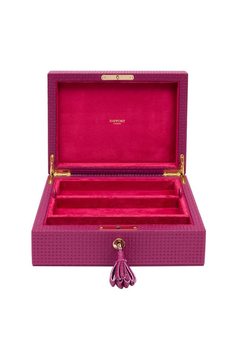 Charlotte Jewelry Box, Main, color, Dark Pink