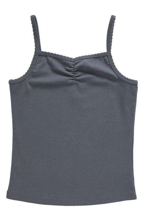 Kids' Ruched Cotton Blend Tank Top (Big Kid)