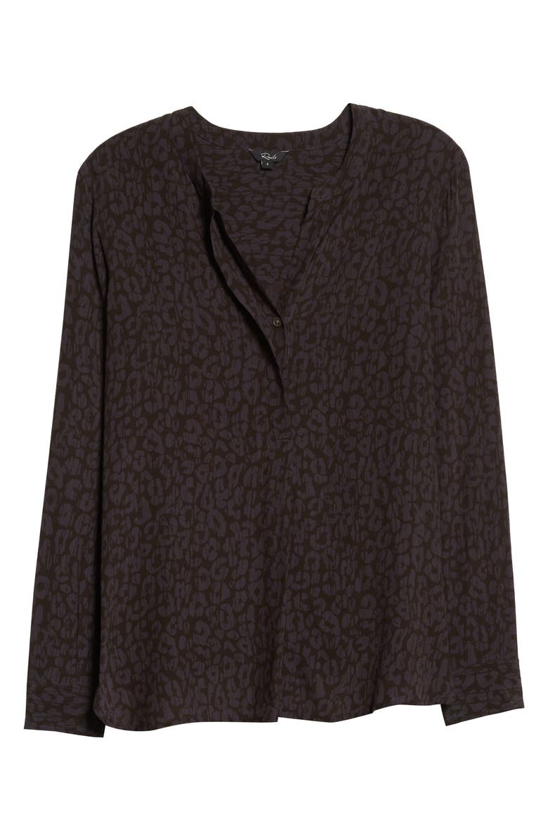 Rails Pearl Leopard Print Popover Blouse, Alternate, color, 