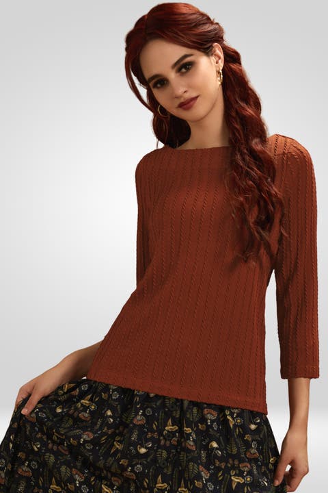 A Crisp Autumn Breeze Boatneck Top