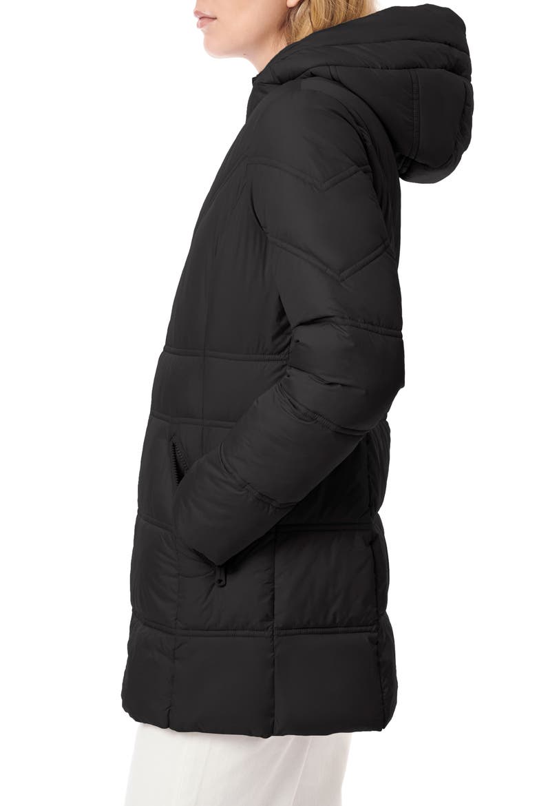 Hooded Puffer Jacket, Alternate, color, BLACK