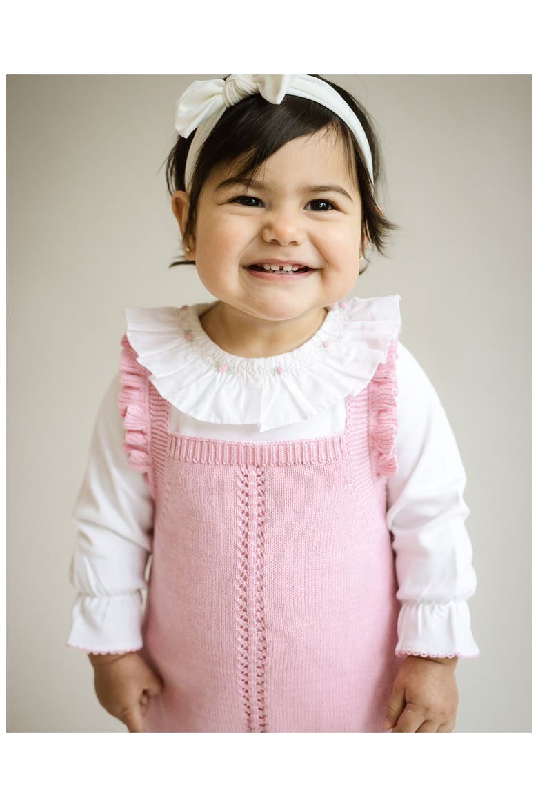 Smocked Collar Bubble Romper, Alternate, color, White