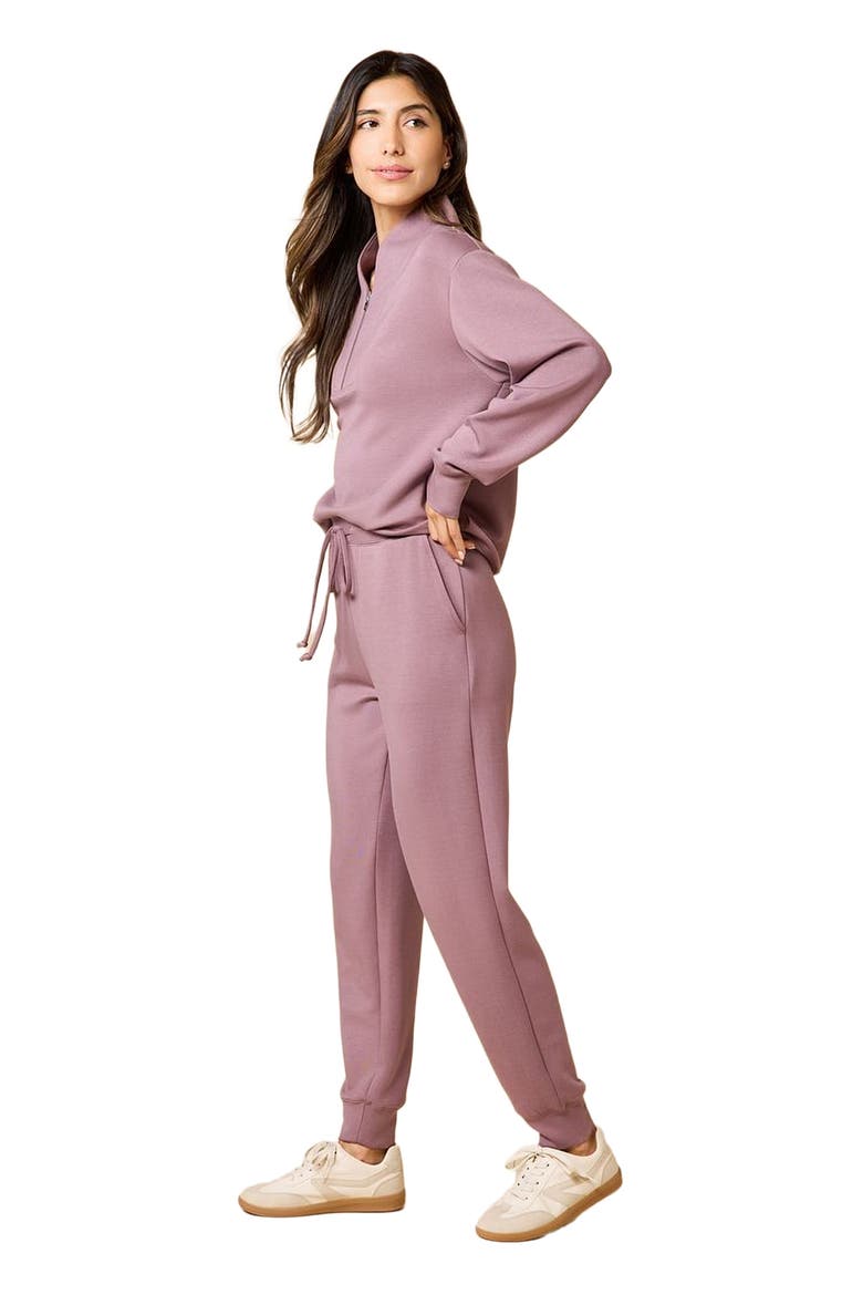 Athleisure DreamTech 1/4 Zip Jogger Set, Alternate, color, Driftwood