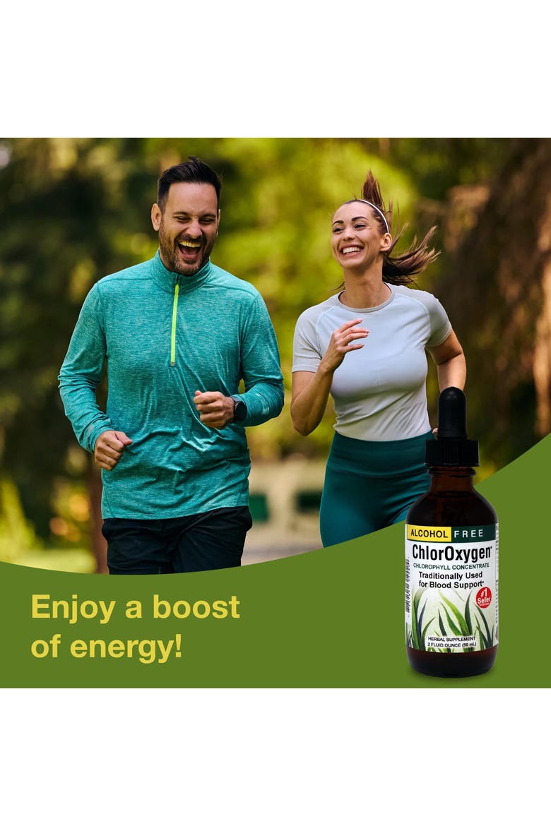 ChlorOxygen Chlorophyll Concentrate - Highly-Concentrated Energy Support - Aids Healthy Blood Circulation - Natural Vitality Support - Alcohol-Free - 2 fl oz, Alternate, color, No Color