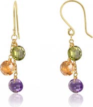 The Lovery Fine Jewelry Tricolor Bead Dangle Earrings