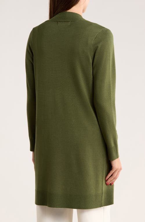 By Design Hudson Mid Thigh Lightweight Cardigan In Green