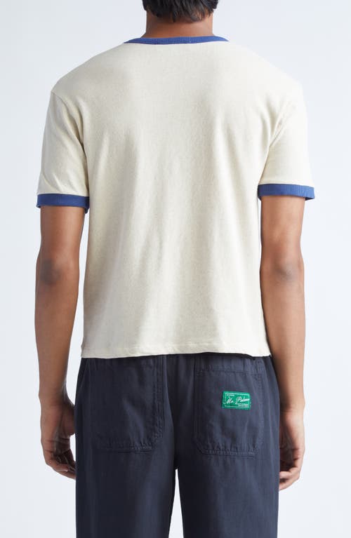 Palmes Mens Broken White Ringer Short-sleeve Cotton Blend T-shirt In White