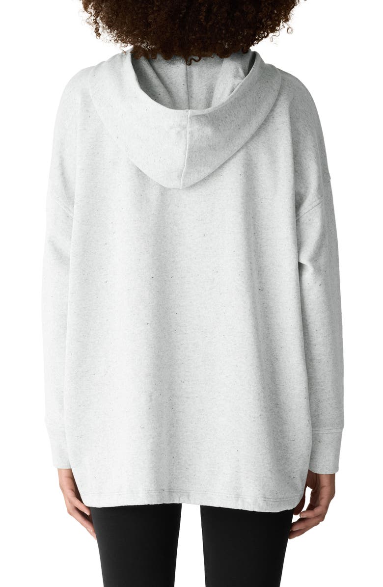 Eileen Fisher Cotton Blend Tunic Hoodie, Alternate, color, Dark Pearl Heather