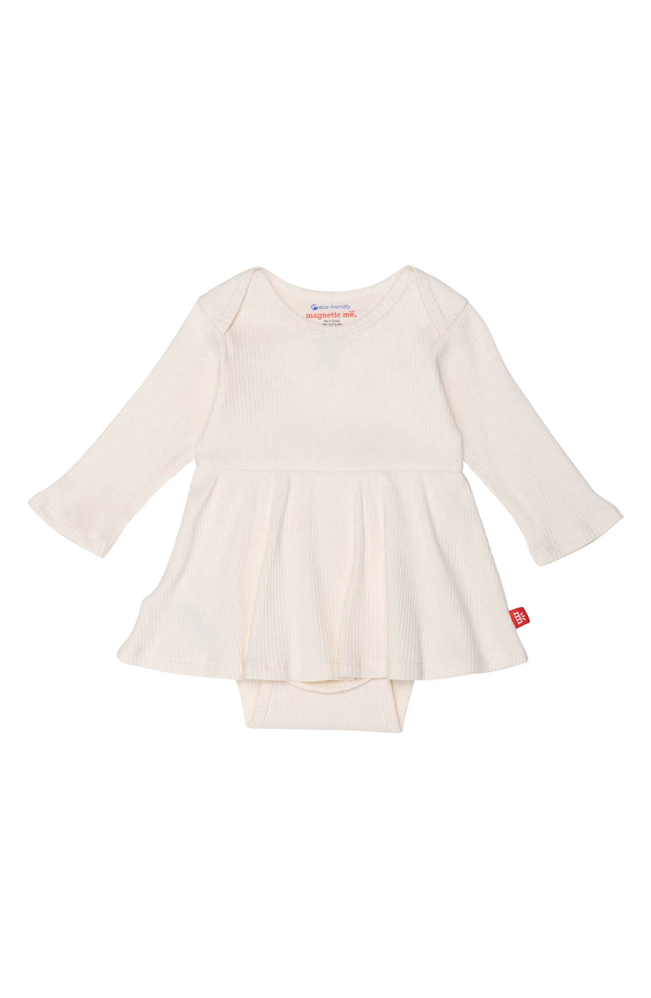 Magnetic Me Whipped Cream Ribbed Magnetic Bodysuit Dress