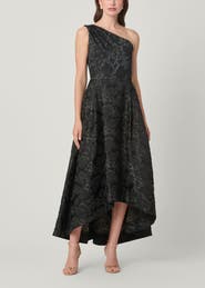 Shoshanna Midnight Georgie Bowery Jacquard Dress