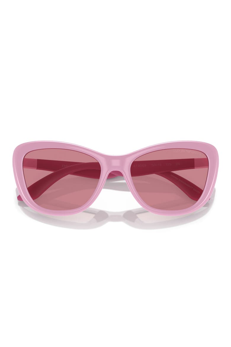 50mm Butterfly Sunglasses, Alternate, color, SHINY PINK / DARK VIOLET