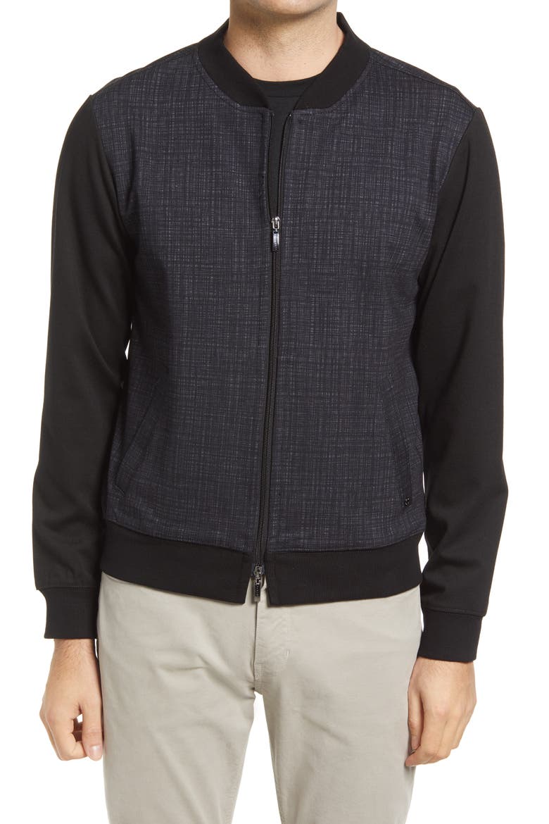 Stelvio Bomber Jacket, Alternate, color, BLACK