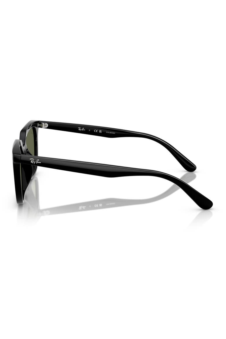 54mm Square Sunglasses, Alternate, color, BLACK