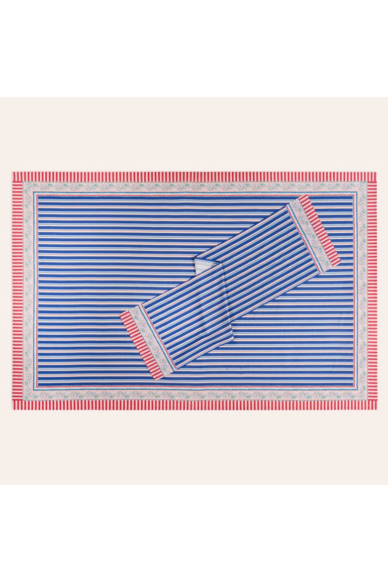 Nilufer Digital Printed 100% Cotton Runner Table Artisan, Alternate, color, Blue
