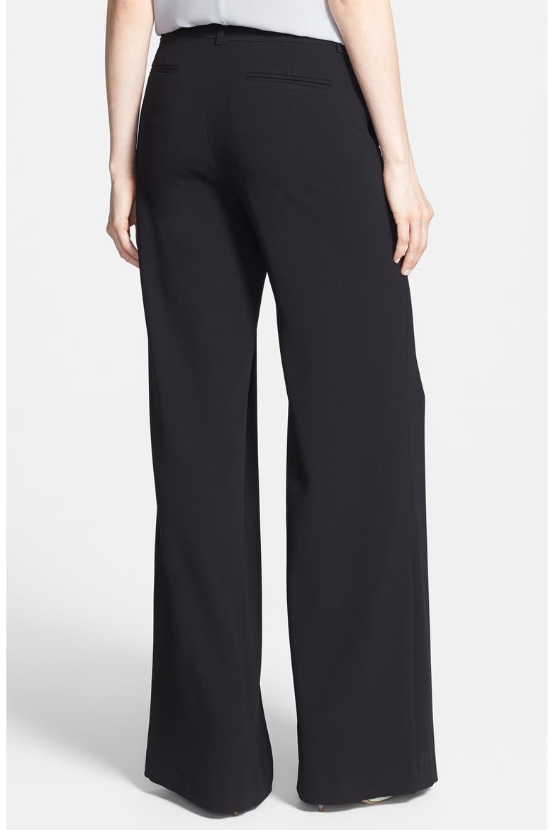 Pleated Wide Leg Pants, Alternate, color, BLACK