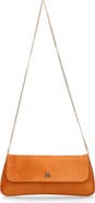 MASCARO Medium Leather Clutch With Cross Body Chain Strap