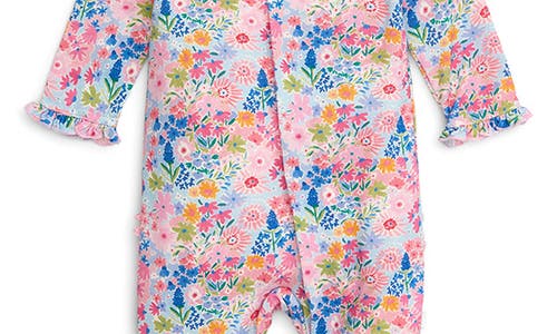 Magnetic Me Lily Floral Ruffle Magnetic Romper In Lily