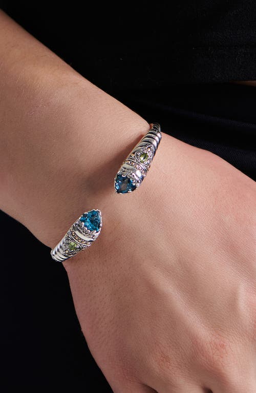 Devata Stone & Sterling Silver Bali Uluwatu Cuff Bracelet In Silver
