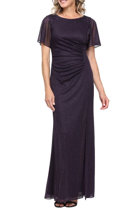Sparkle Embellished Shoulder Gown