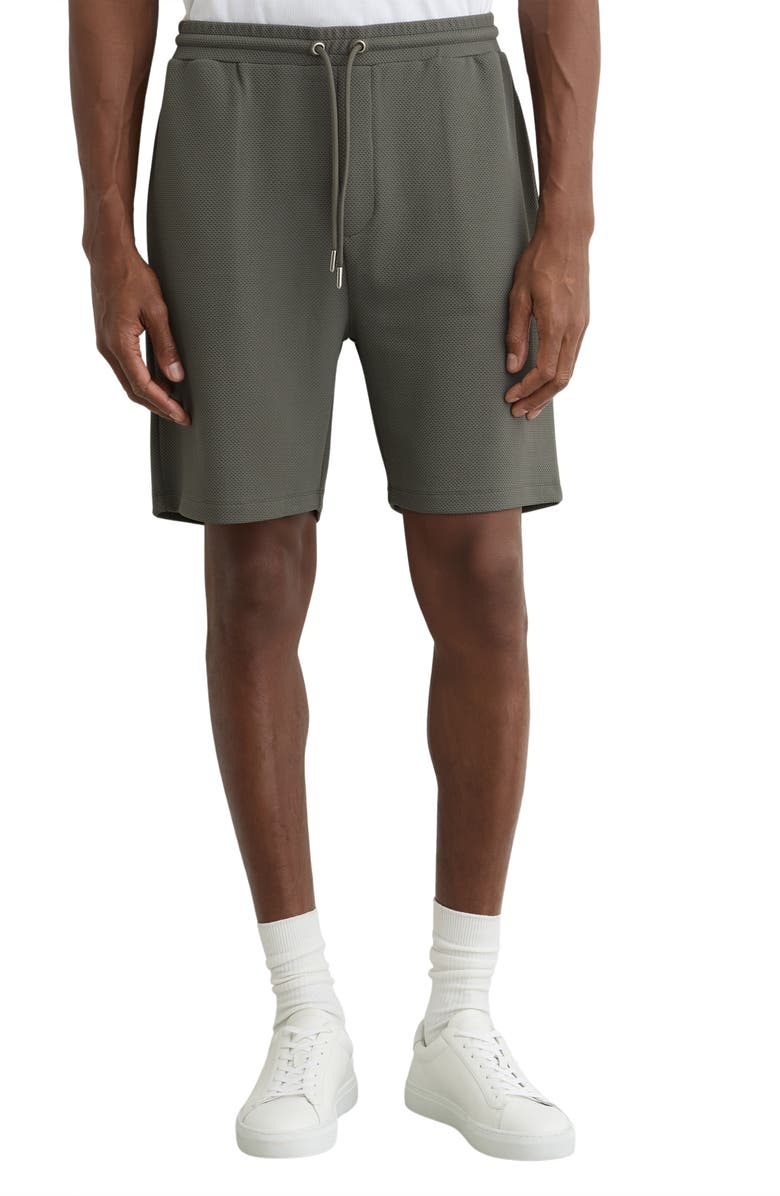 Reiss Tavolla Drawstring Shorts, Main, color, Sage Green