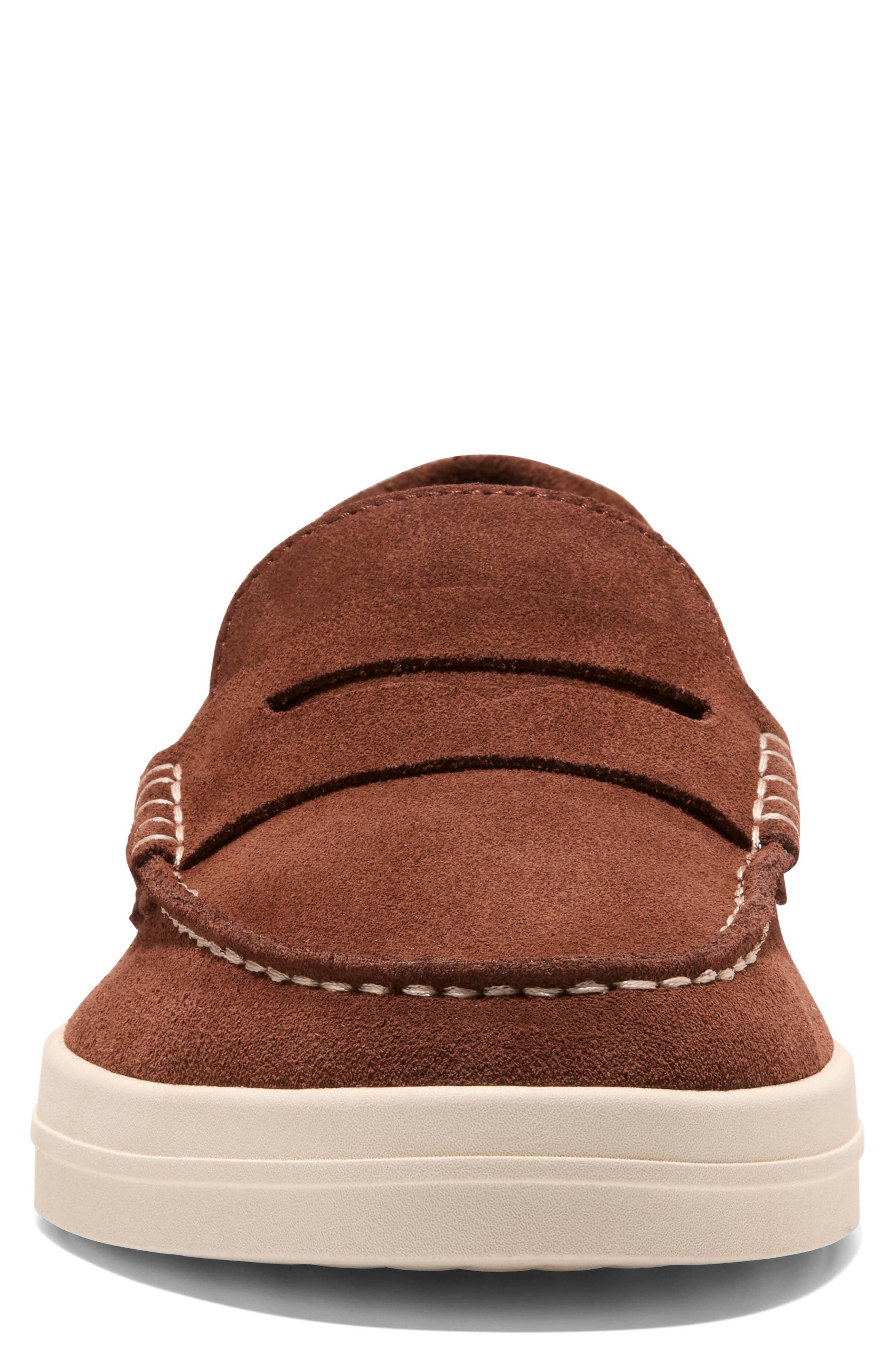 Cole Haan Nantucket Drift Penny Loafer, Alternate, color, Dark Sequoia Suede/ Angora