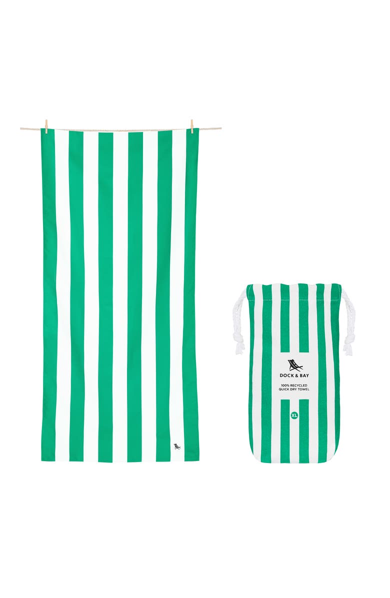 Dock & Bay Quick Dry Beach Towel, Main, color, Cancun Green