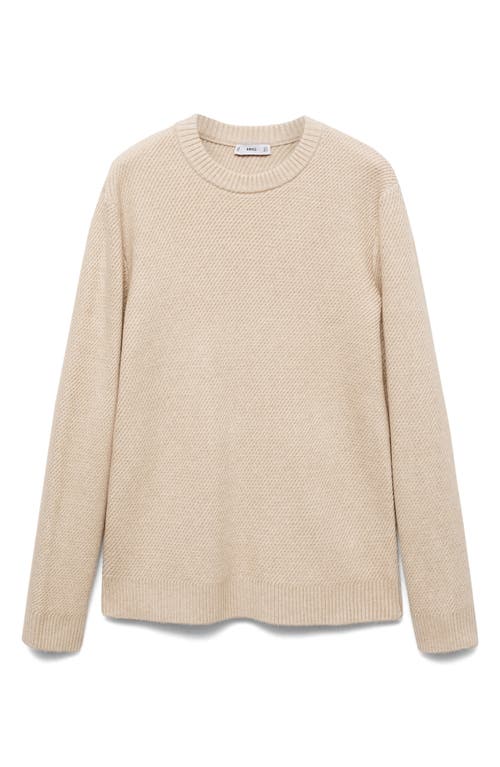 Mango Regular Fit Sweater In Sand