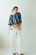 H&M Oversized Tie-detail Blouse