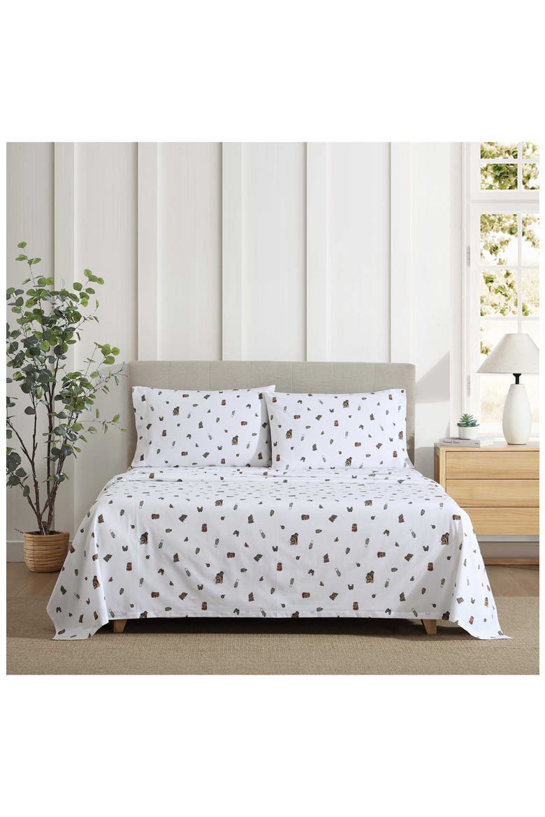 Buddy Camping 200 Thread Count Cotton Percale Full Sheet Set, Alternate, color, WHITE