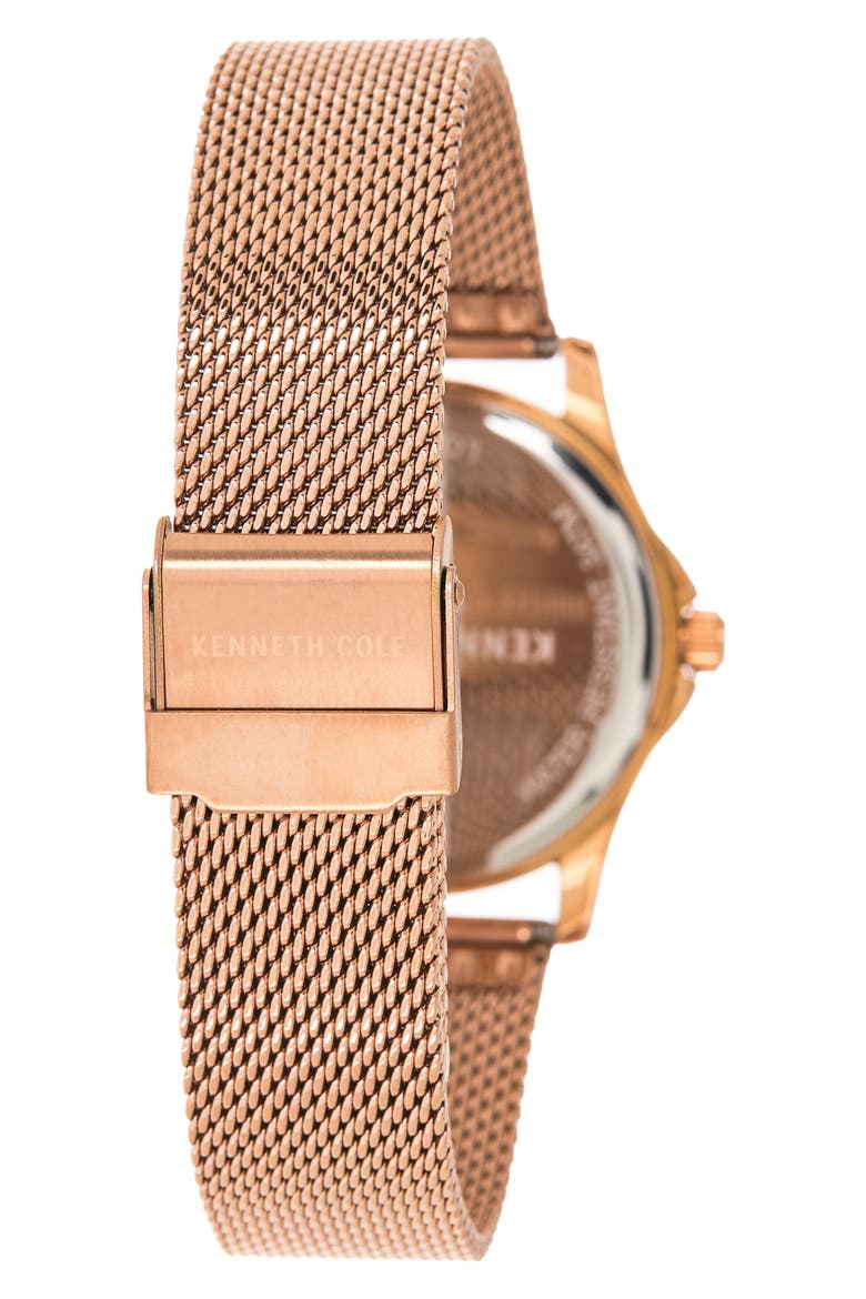 Women's 3-Hand Quartz Mesh Strap Watch, 33.5mm, Alternate, color, PINK