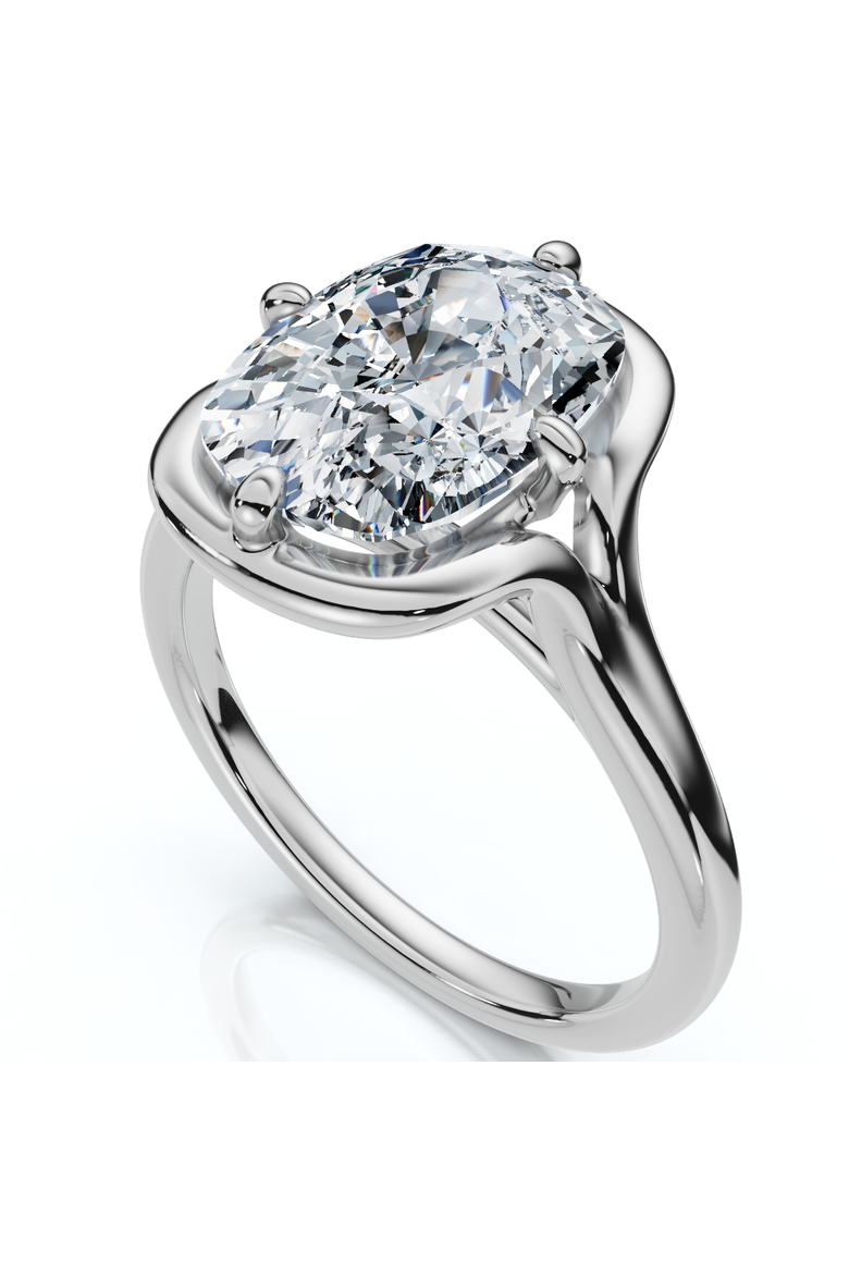 Certified 3Ct Sylva Elongated Cushion Diamond Engagement Ring 14k Gold Lab Grown, Alternate, color, 14k White Gold
