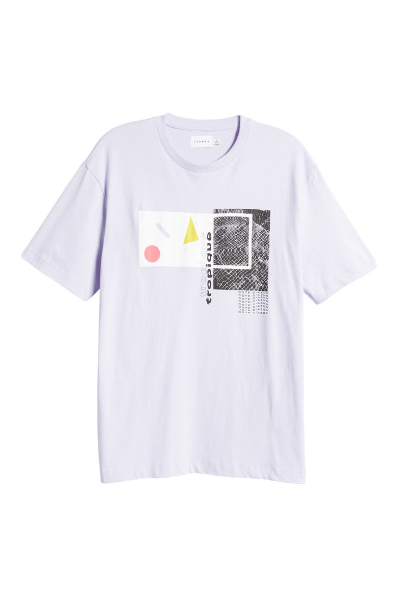 Men's Collage Graphic Tee, Alternate, color, LILAC