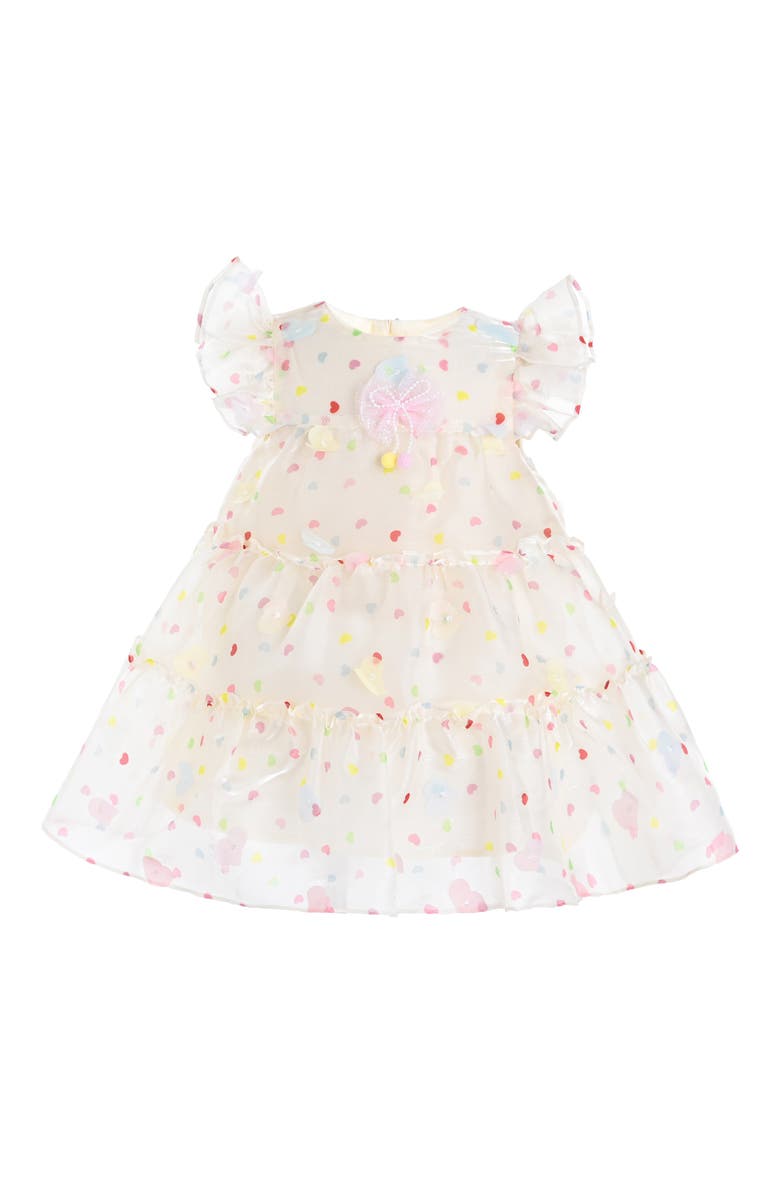 Mimi Tutu Thaliora Pastel Polka Dot Dress, Main, color, White