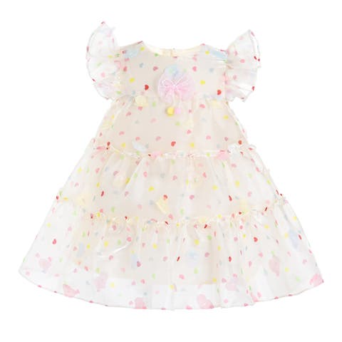 Thaliora Pastel Polka Dot Dress