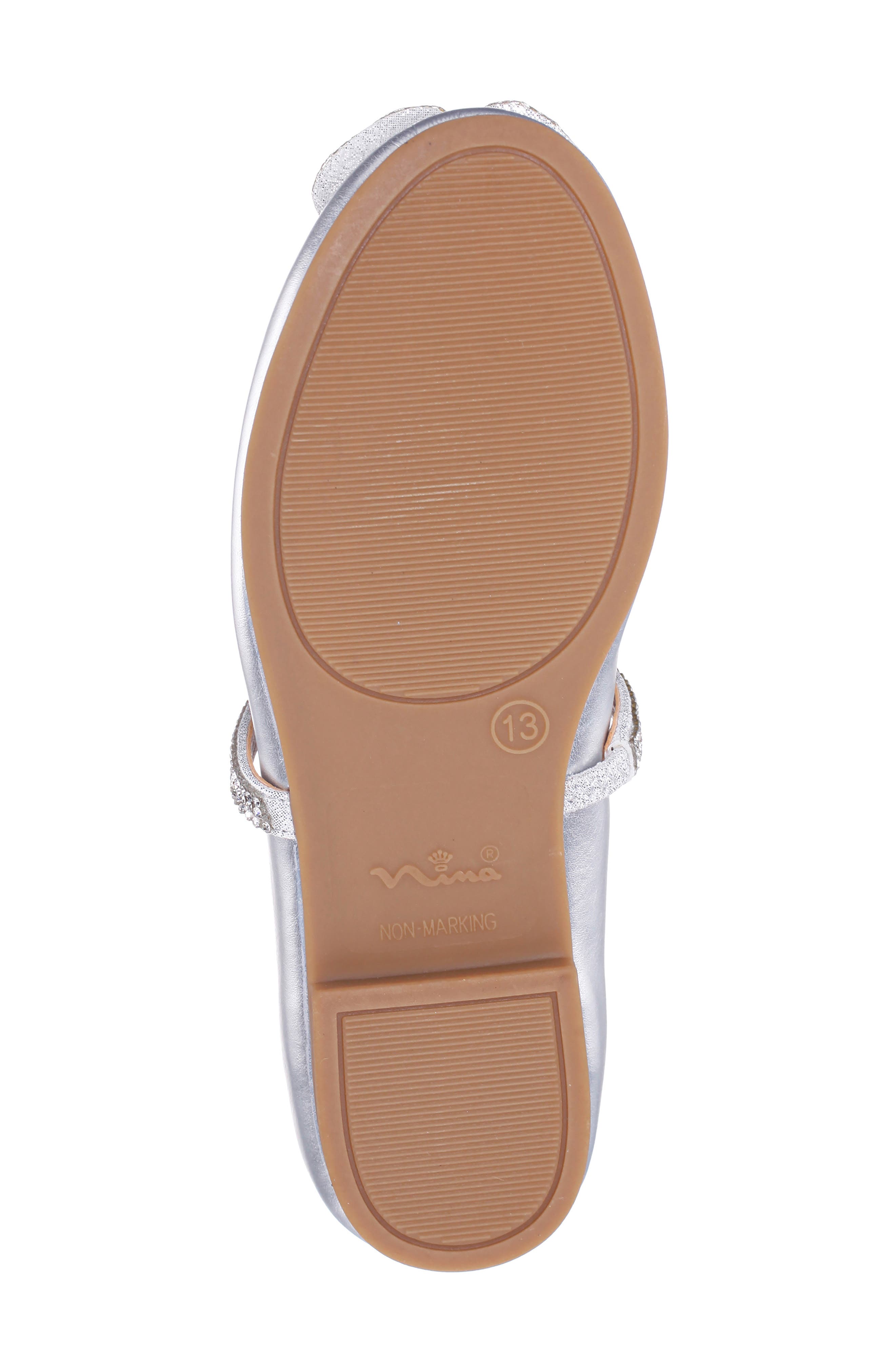 Kids' Izzy Mary Jane Flat, Alternate, color, SILVER METALLIC