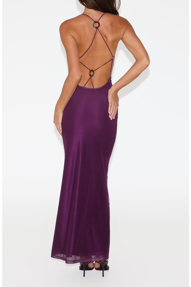 Orielle Floral Maxi Dress, Alternate, color, PURPLE ORCHID